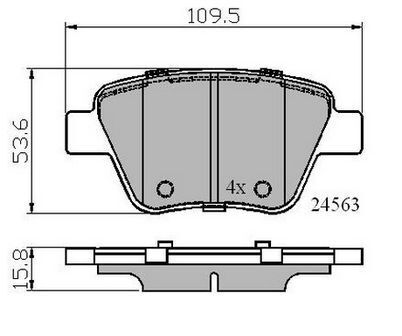 NAP Rear Brake Pad Set for Seat Altea XL 1.6 Litre January 2007 to December 2010 - Picture 1 of 8