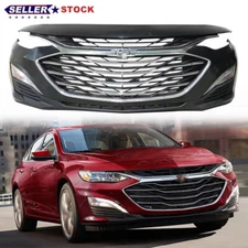 For 2019-2024 Chevy Malibu Front Bumper Cover Upper & Lower Grille Fog Light Set