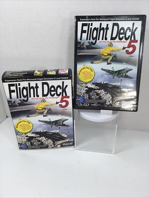 #ad Flight Deck 5 PC 2007 Game Microsoft Windows amp; Box Clean Expansion Pack Abacus $10.91