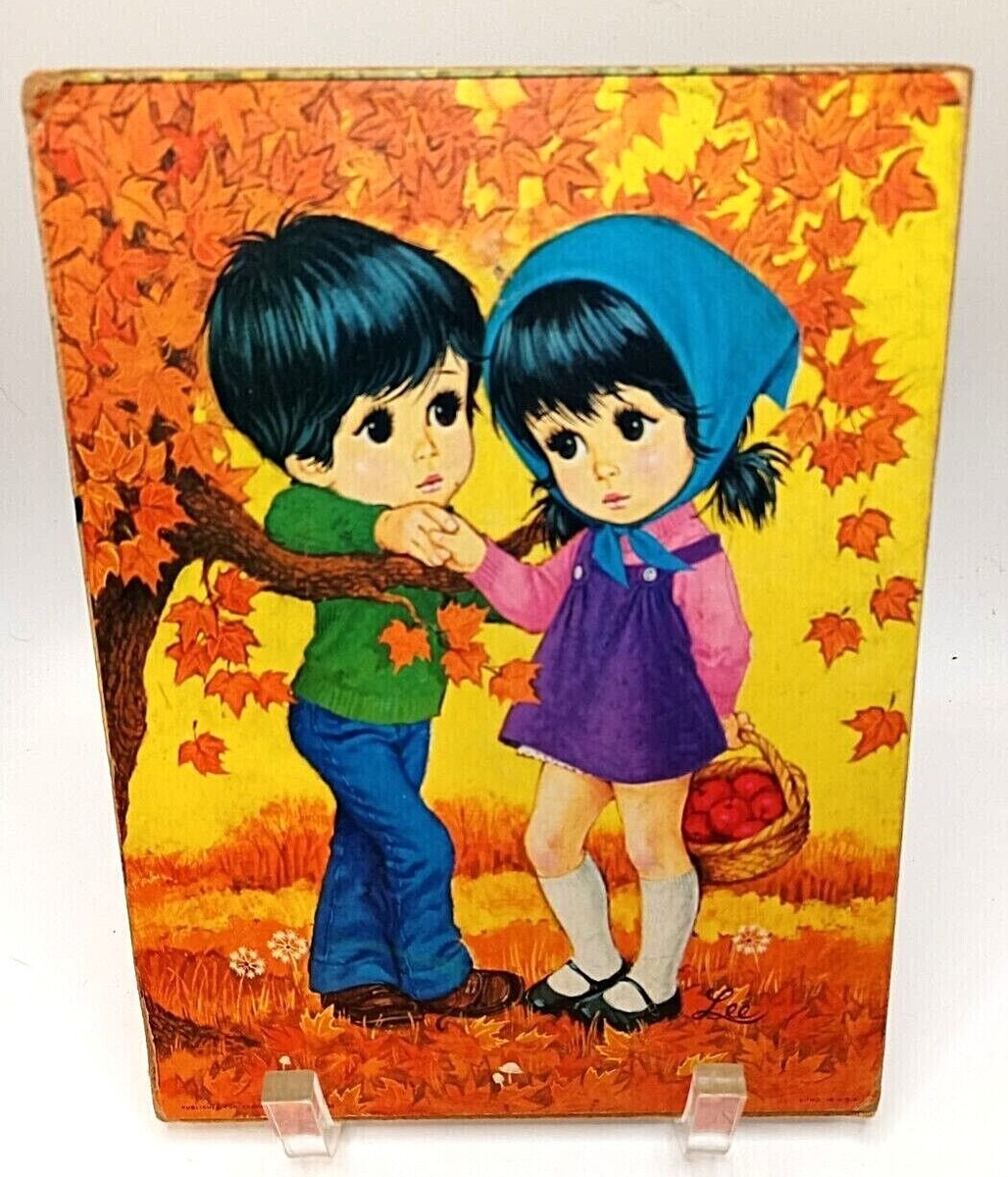 Vintage 1960s Art Prints on Particle Board Children Lee