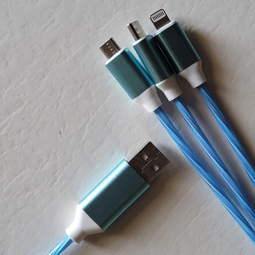 3 in 1 LED Fast Charging Cable Adapter For iPhone Micro USB Type C Charger cable - Picture 20 of 27