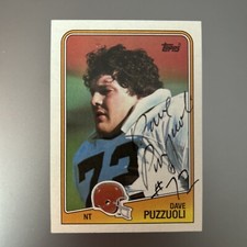 DAVE PUZZUOLI 1988 TOPPS AUTOGRAPHED SIGNED AUTO FOOTBALL CARD