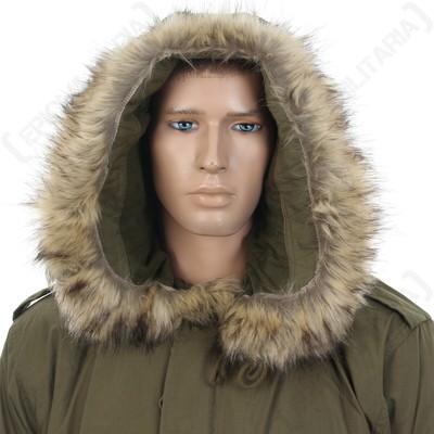 US M51 Parka Hood with Faux Fur - Olive 
