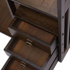 Bamboo Desktop Bookshelf Organizer with 3 Drawers for Home Office