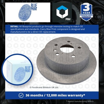 2x Brake Discs Pair Solid fits LEXUS RX330 3.3 Rear 03 to 08 3MZ-FE 288mm Set