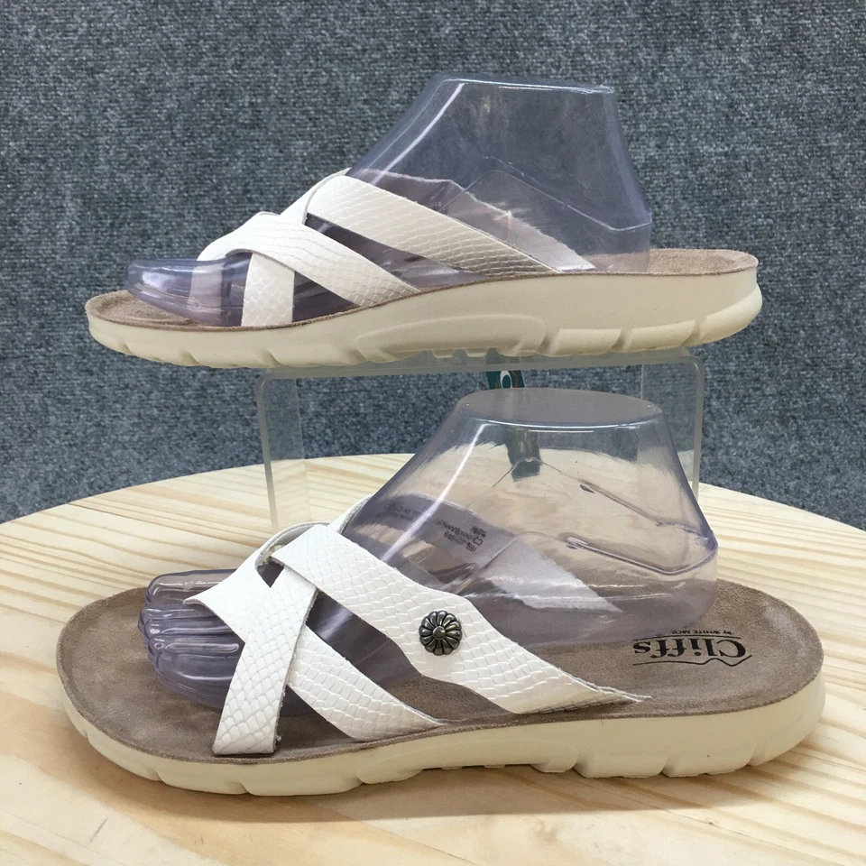 Cliffs by White Mountain Sandals Womens 10 M Banksy Thong White Faux Leather NEW - Image 2 of 4