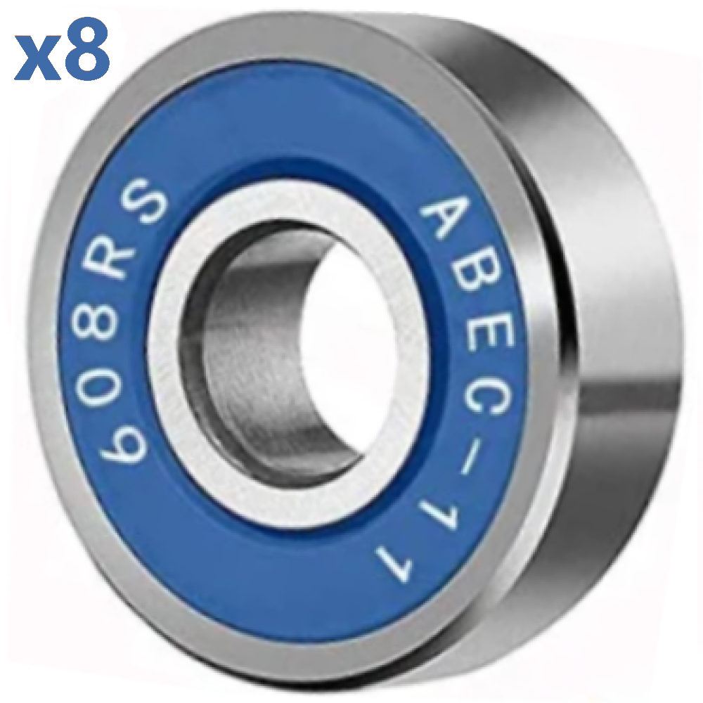 VXB 608RS ABEC11 Skateboard Longboard Cruiser Speed Bearings Blue Set