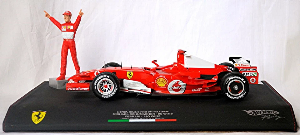 Ferrari 248 F1 Monza Italy 10.09. 2006 #5 M.Schumacher 1:18 Hot Wheels J2994 - Immagine 3 di 4