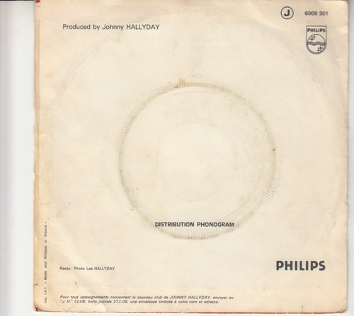 45 T SP JOHNNY HALLYDAY "AVANT" ...... - Picture 2 of 2