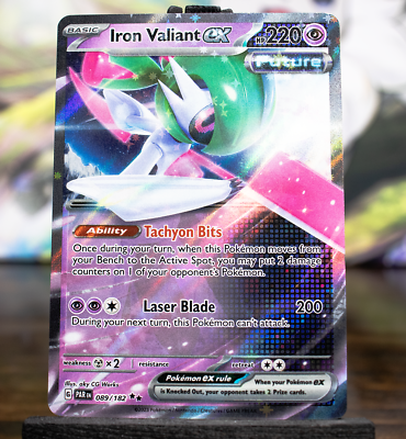 089 182 pokemon card Amazon.com: Pokemon - Iron Valiant ex 089/182 - Paradox Rift - Future  Pokemon - Double Rare