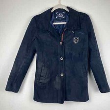 EGA Emporio Collection Emporio Armani Black Suede Jacket Womens Size Medium