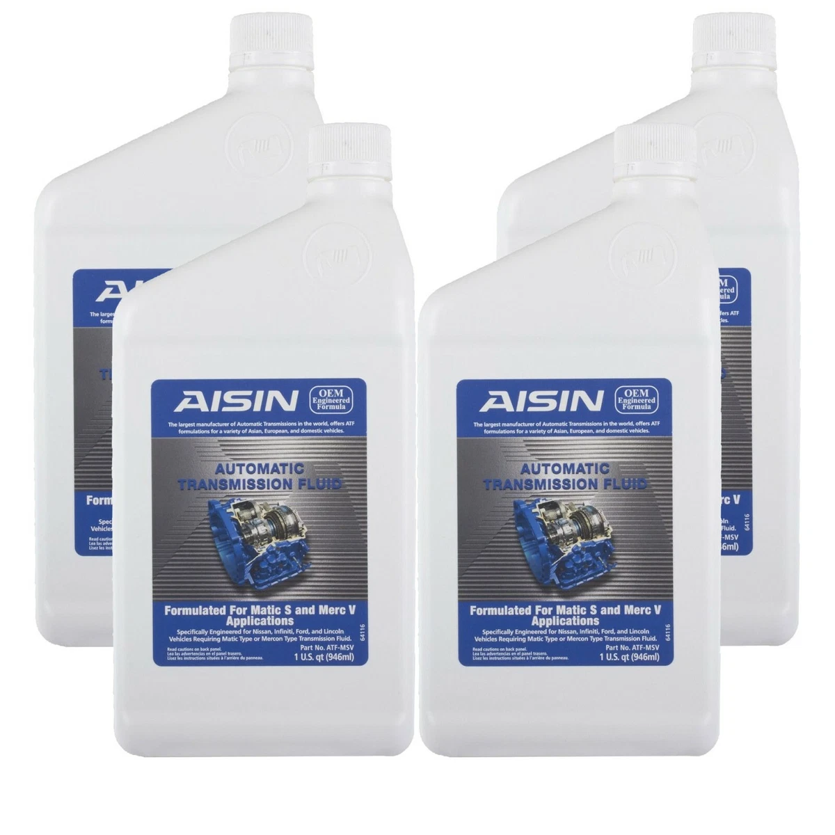 Aisin OEM Automatic Transmission Fluid Type TIV (946 ML), 48 OFF
