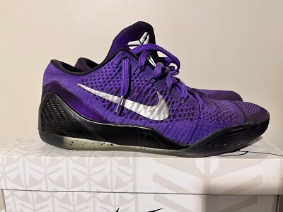 2014 Men Nike Kobe 9 IX Elite Low Moonwalker Grape Silvr