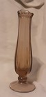 Vintage Smokey Brown Bud Vase, Fluted edge, 7" tall — photo 6