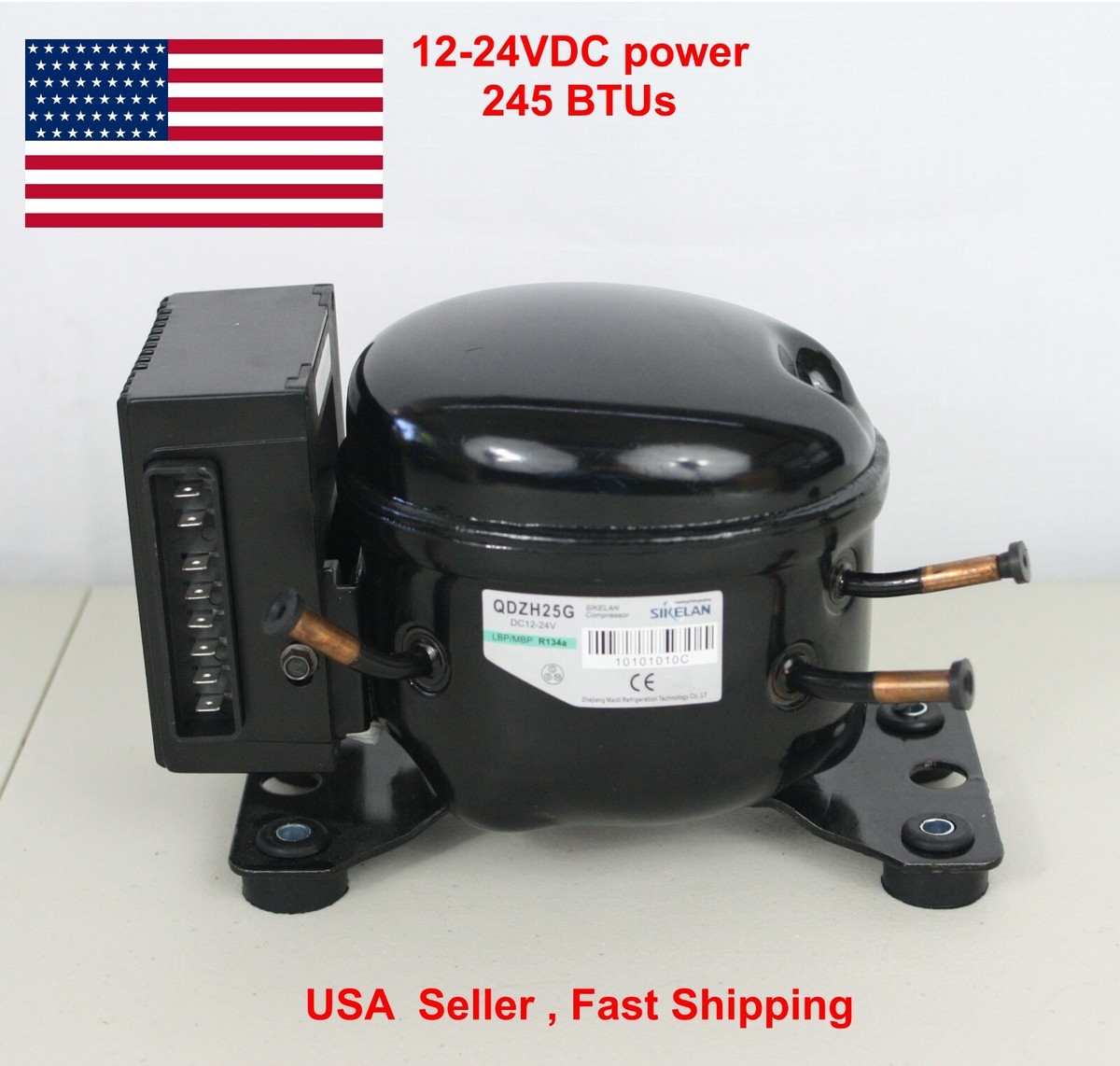 12V 24V DC Refrigeration Compressor Fridge Freezer Marine Solar