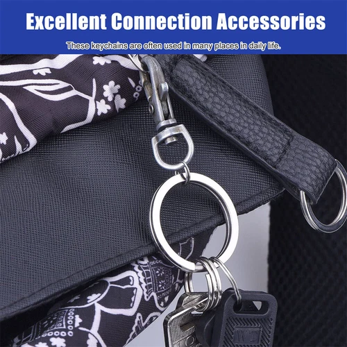 Schlüsselringe FLACH Schlüsselring Stahlringe Edelstahl Anhänger Design Key Ring - Bild 3 von 7