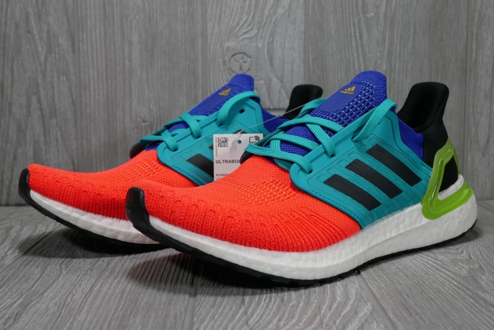 Adidas Ultraboost 20 Multicolor Running Shoes Men's Sz 8, 9 GV7164 - Image 2 of 4