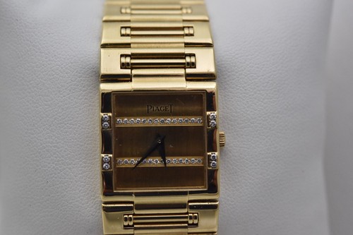 Piaget Dancer 18K YG Square Watch with Factory Diamond, Original Box, Excellent - Picture 6 of 17