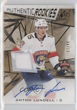 2021-22 SP Game Used Authentic Rookies Gold Jersey 17/49 Anton Lundell Auto 12jp
