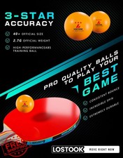 Lostook 2/4 Ping Pong Paddles Set Oxford Case 3 Star Balls
