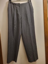 Vintage Talbots Petites Dress Pants Womens Size 10 Gray 100 Italian Wool