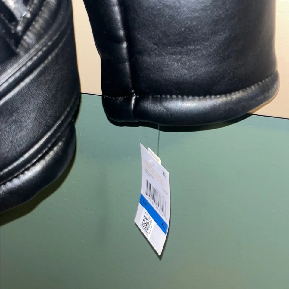 MICHAEL MICHAEL KORSShearling-Collar Leather Moto Jacket - Image 4 of 4