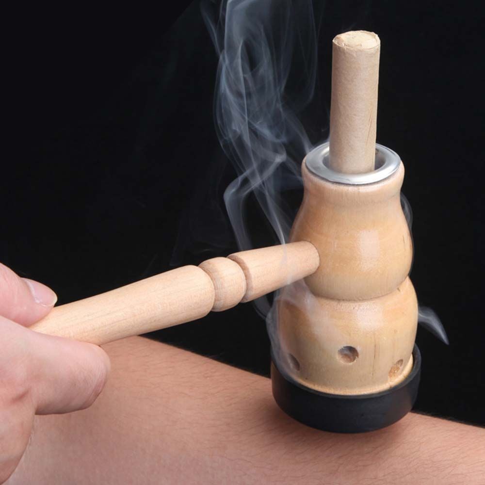 Therapie Holzkürbis Gerät Moxa Akupunktur Kürbis Moxibustion Box Moxa Beifuß