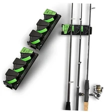  Fishing Rod Holder Wall Mount, Expandable Fishing Pole 2-set (store 6 rods)