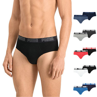 Puma Herren Sport Slips (2er Pack) weiche Baumwolle Laufen Sport Unterwäsche Pants