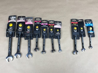 GearWrench (Lot of 10) 9, 10, 11, 12, 16, 17 & 19mm + 1/2, 3/8 & 5/16''