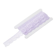 Lace Trim Vintage Crochet 0.98" x 5yards Light Purple Lace Ribbon for Clothes