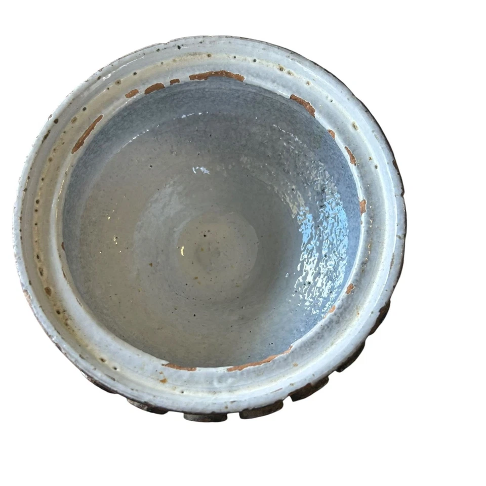 Cuenco cubierto con tapa de disco aplicado de cerámica MCM Bitossi #875 Italia Aldo Londi Foto 4 de 4