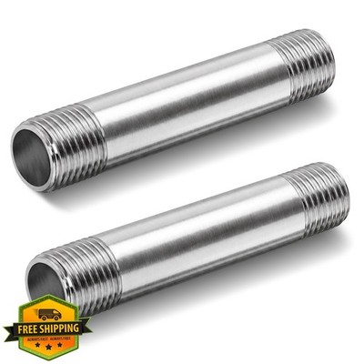 UwinVwin 304 SS 1/2'' NPT 4'' Pipe Nipple