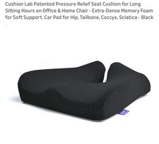 C CUSHION LAB Patented Pressure Relief Seat Cushion for Long Sitting Hours