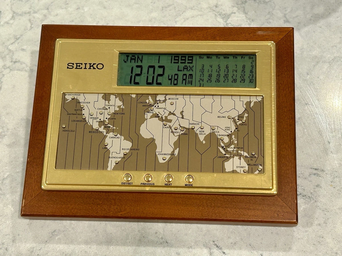 WORLDCLOCK　世界　地図時計　ヴィンテージ　世界時計　置き時計 Seiko World Clock for sale | eBay
