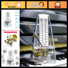 Universal Mechanical Metronome for Piano, Guitar, Violin More - Clear Design