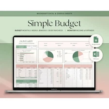 Budget Planner Template Google Sheets | Monthly & Yearly Income Expense Tracker