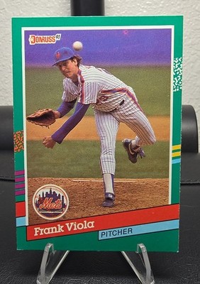 1991 Donruss - Frank Viola #529 2 Yellow Stripes on Right Border