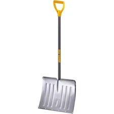 True Temper Snow Shovel 38.3 in. Steel Handle Aluminum Blade Poly D-Grip