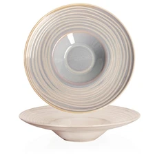 7 oz Soup Bowls soup Plate Pasta Bowl Set of 2 Shallow Bowl Plates,Porcelain ...