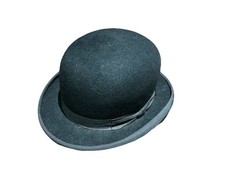 Original 40s Men’s Bowler Hat. Made Of Black Felt.