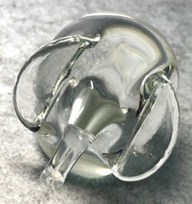 Putzige     Glas - Elefanten - Figur,    1972,    aus   Zwiesel   in   Bayern  !
