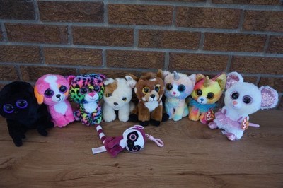 U Pick Ty Velvety Beanie Boos Plush Stuffed Animal Toy 6'' Soft Doll Big Eyes