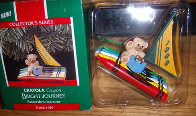 HALLMARK KEEPSAKE NEW  1998 CRAYOLA BRIGHT JOURNEY SAIL BOAT MIB FREE SHIPPING
