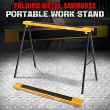 Foldable Legs Heavy Duty Metal Sawhorse Portable Work Stand 220lbs. Capacity