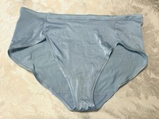 Vtg BALI 2846 Fit Your Curves Satin Full Coverage 2XL/9 Blue Panties 354