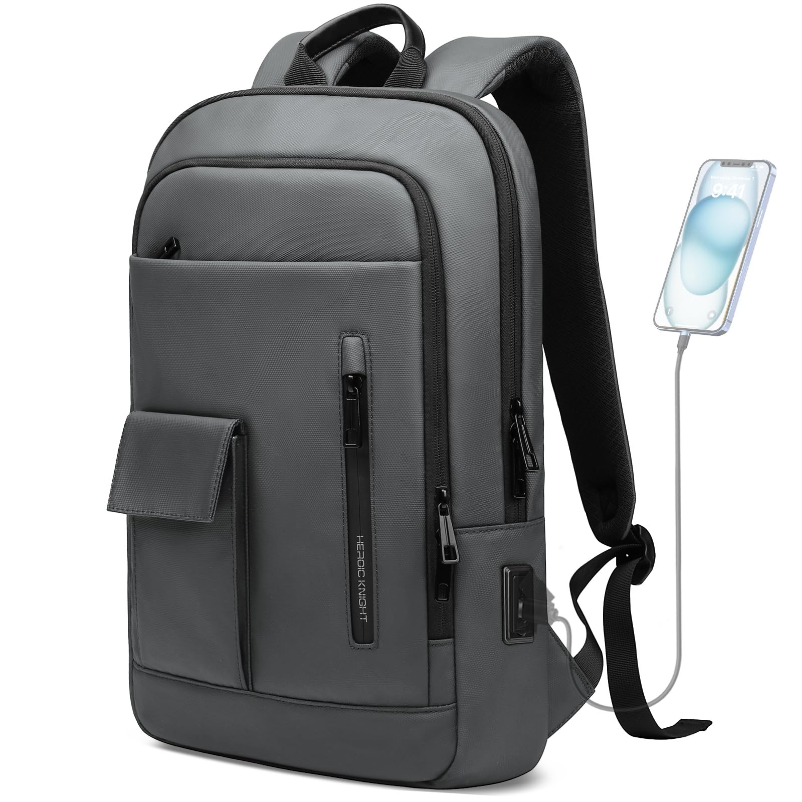 Slim Backpack for Men , 17.3 Inch Business Laptop Backpack w