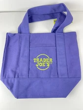 Trader Joe’s Limited Edition Mini Canvas Tote Halloween New 2025 Purple