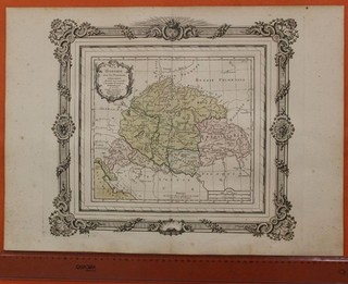 HUNGARY & ROMANIA 1766 BRION DE LA TOUR & DESNOS UNUSUAL LARGE ANTIQUE MAP