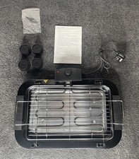 Electric BBQ Grill Table Top Barbecue Griddle Camping Outdoor Indoor Poratble